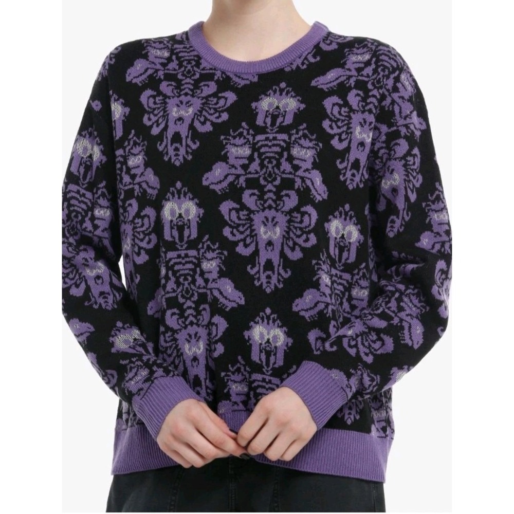 Disney Her Universe Haunted Mansion Muppets Womens XL‎ Sweater Glow-In-The-Dark!